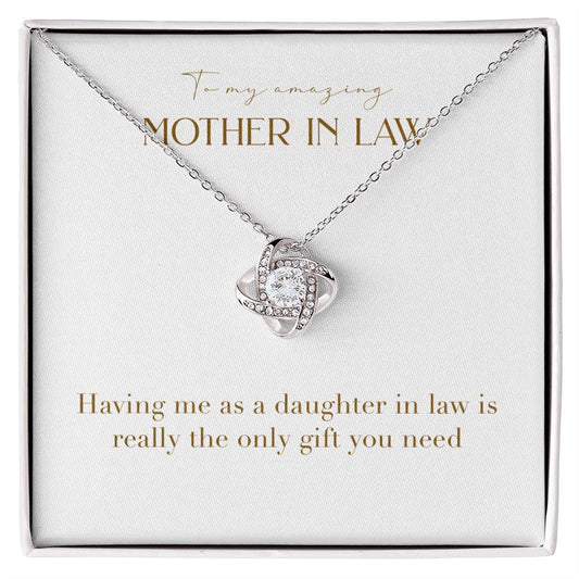 Unity Knot Necklace - Having Me As a Daughter In Law is Really The Only Gift You Need