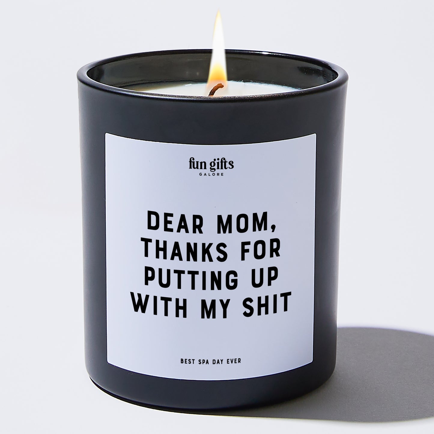 Gift for Mother - Dear Mom Thanks For Putting Up With My Shit - Candle