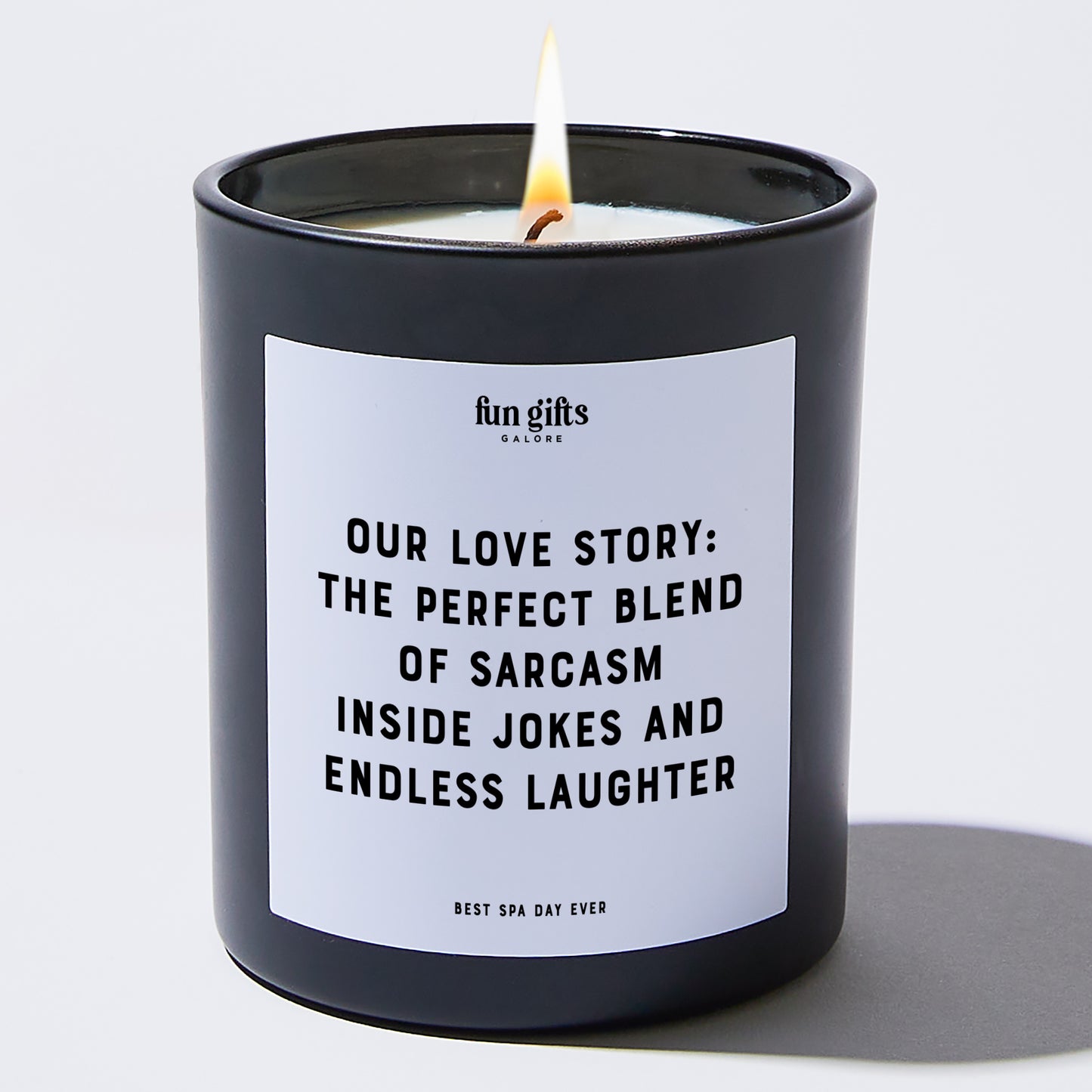 Anniversary Present - Our Love Story: The Perfect Blend of Sarcasm, Inside Jokes, and Endless Laughter. - Candle