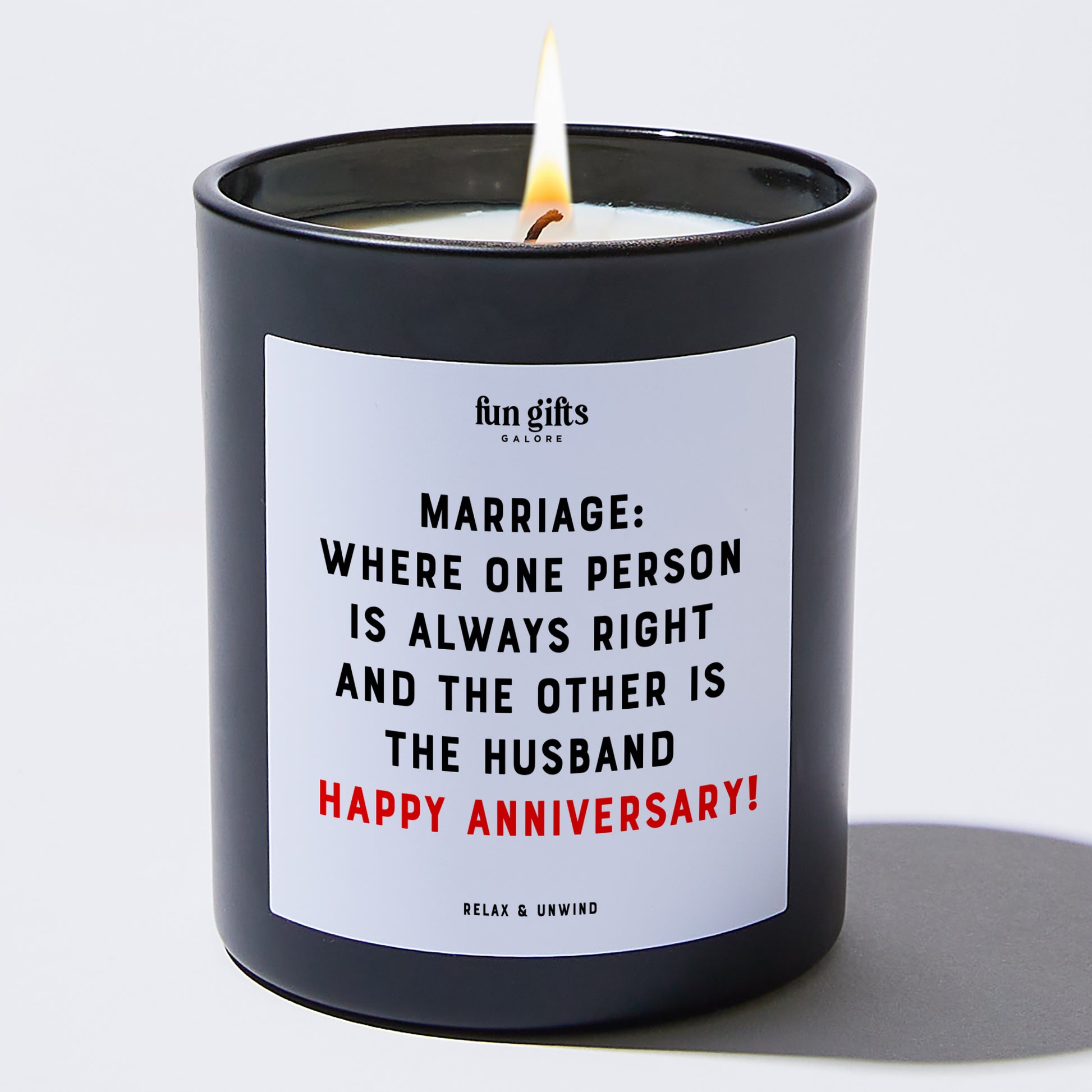 Anniversary Marriage: Where One Person is Always Right, and the Other is the Husband. Happy Anniversary! - Fun Gifts Galore