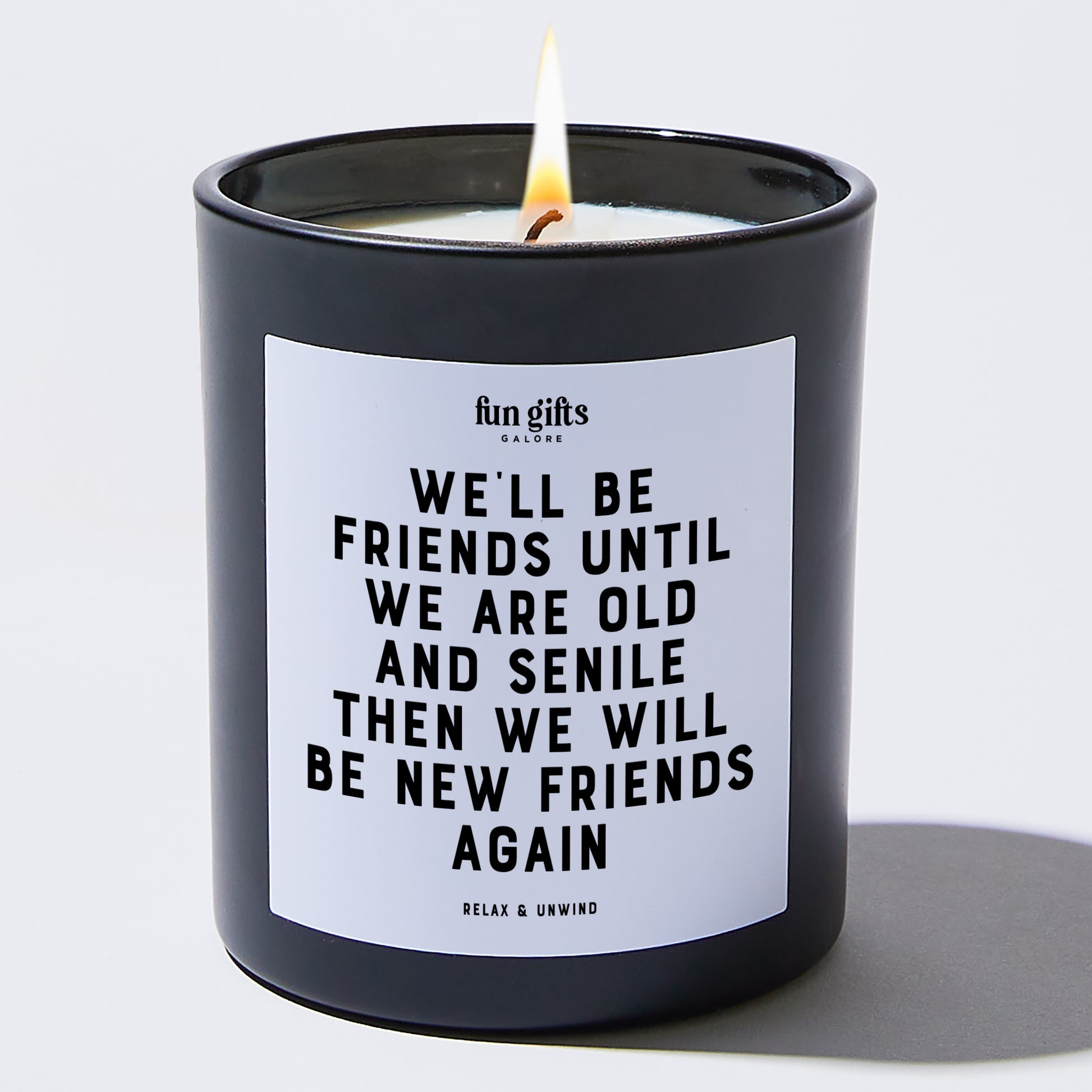 Fun Gift for Friends We'll Be Friends Until We Are Old And Senile Then We Will Be New Friends Again - Fun Gifts Galore