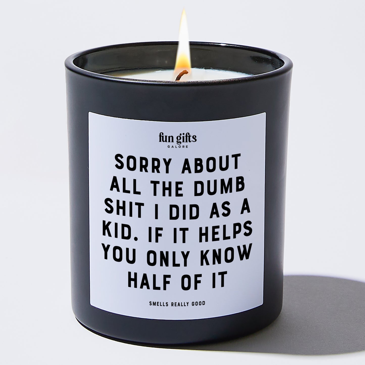 Gift for Father - Sorry About All The Dumb Shit I Did As A Kid. If It Helps You Only Know Half Of It - Candle