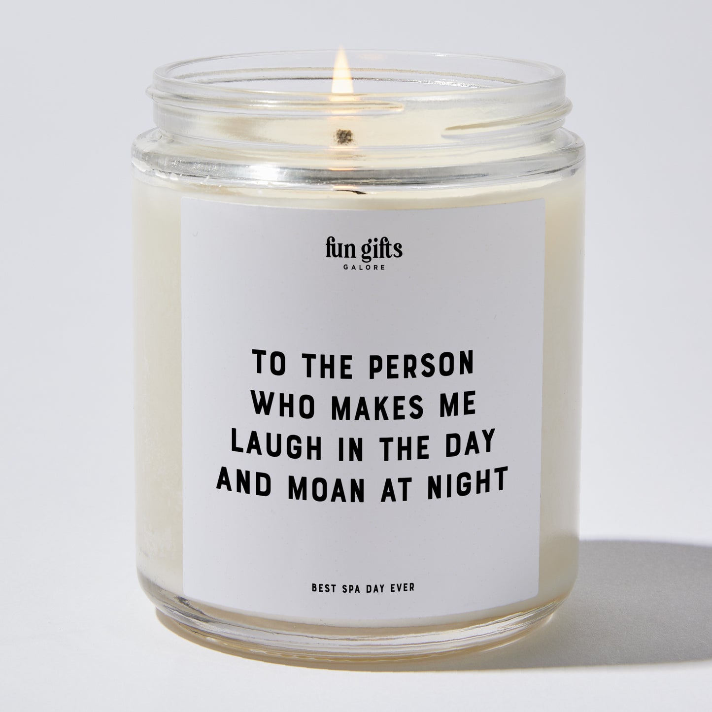 Anniversary Present - To the Person Who Makes Me Laugh in the Day and Moan at Night - Candle