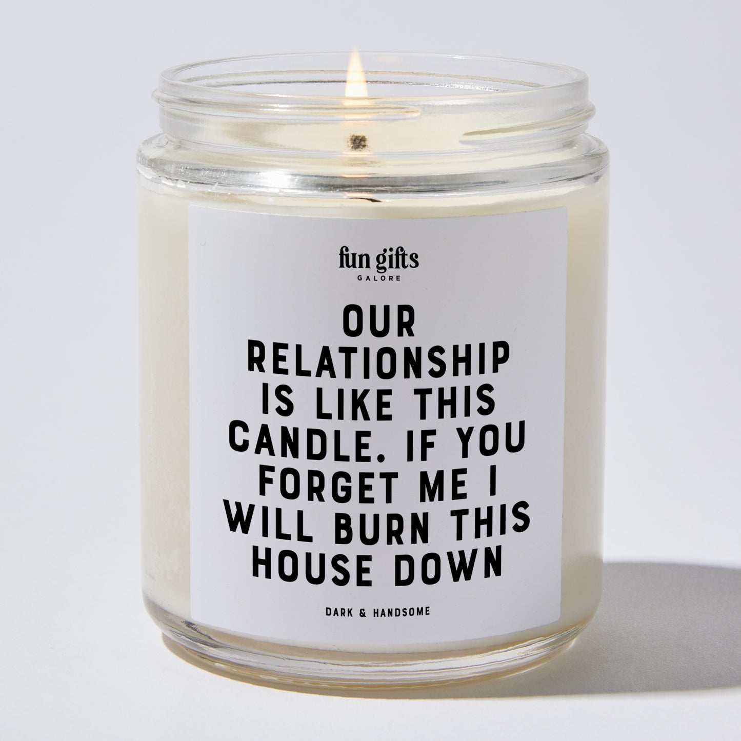 Anniversary Present - Our Relationship Is Like This Candle. If You Forget Me I Will Burn This House Down - Candle