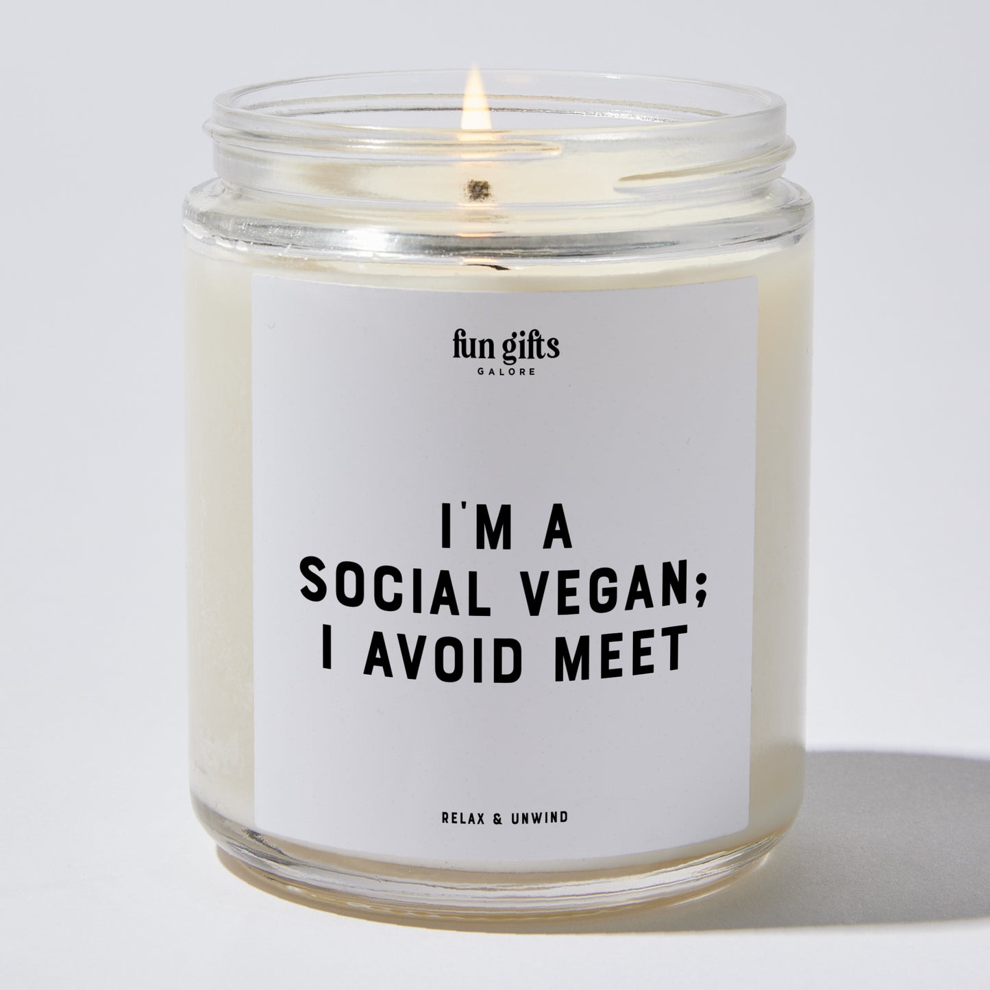 Funny Candles - I'm A Social Vegan; I Avoid Meet - Candle