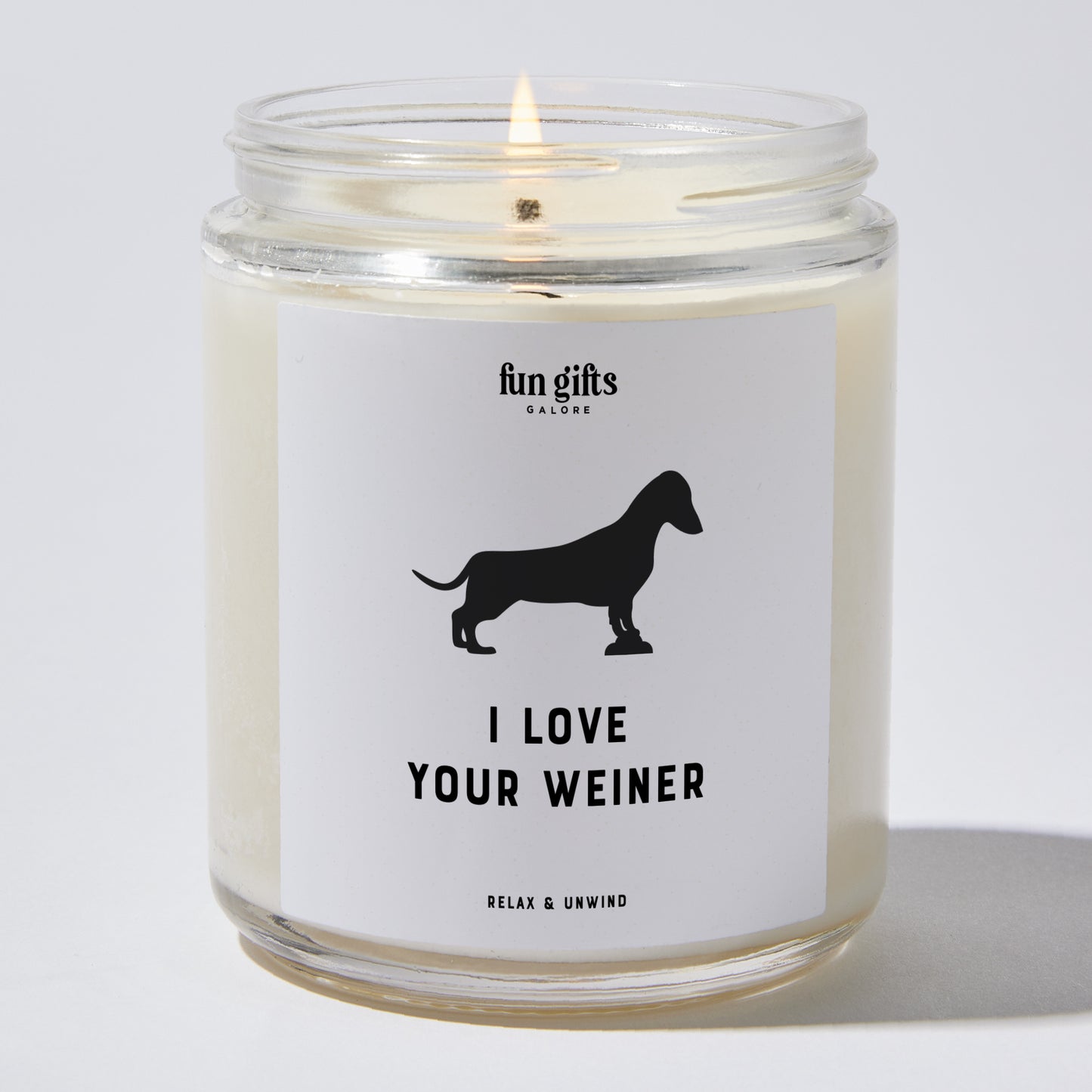 Anniversary Present - I Love Your Weiner - Candle