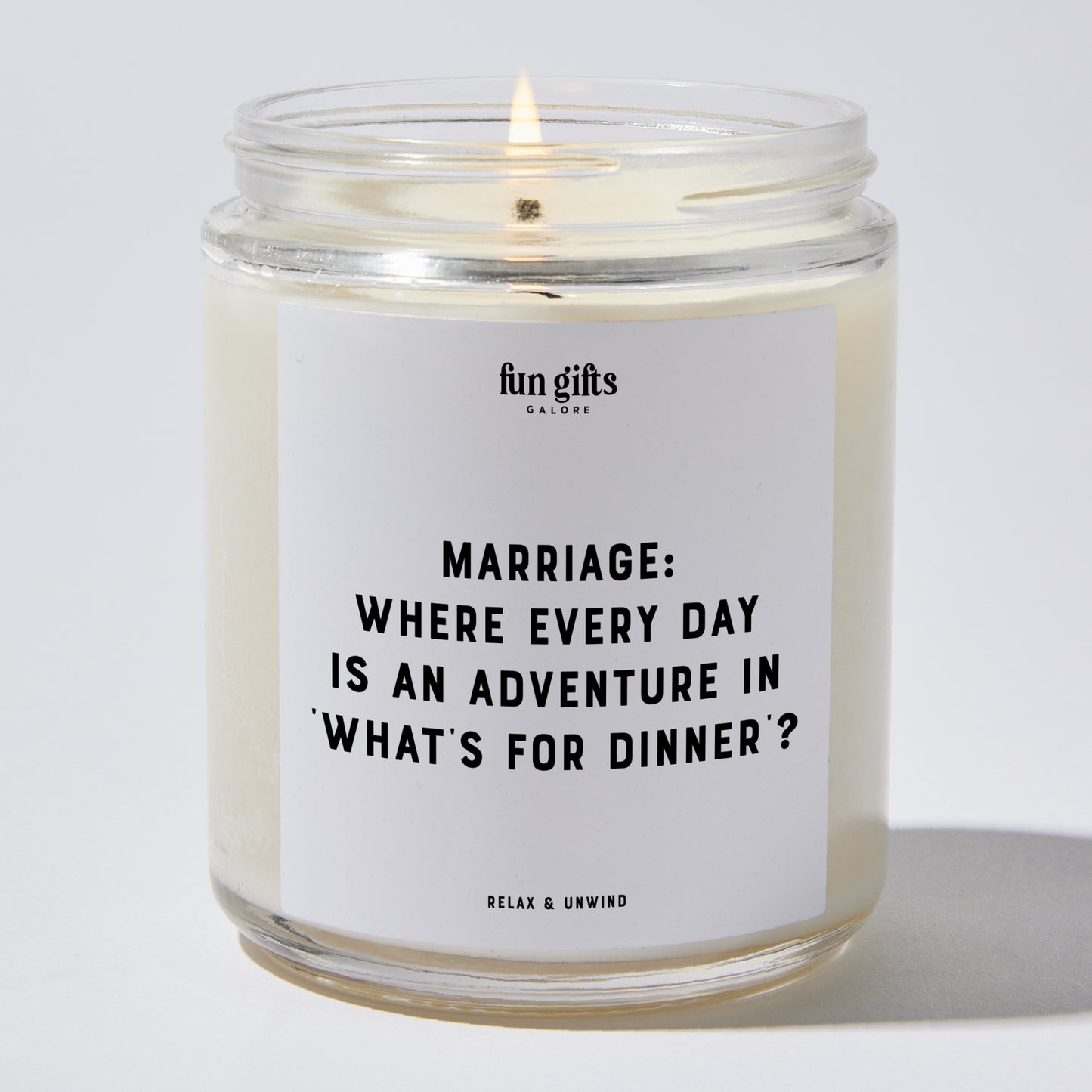 Anniversary Present - Marriage: Where Every Day is an Adventure in What's for Dinner? - Candle