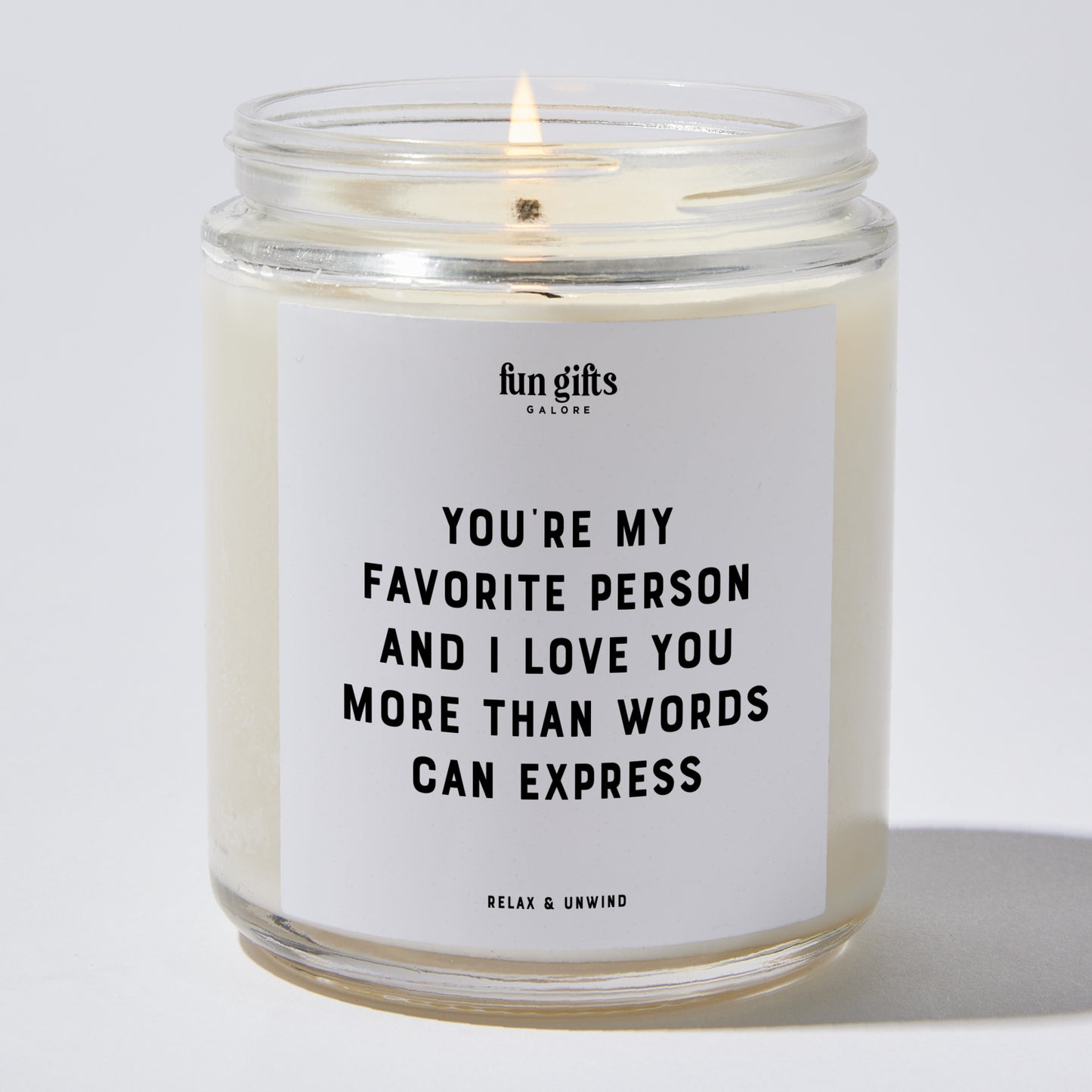 Anniversary Present - You're My Favorite Person, and I Love You More Than Words Can Express. - Candle