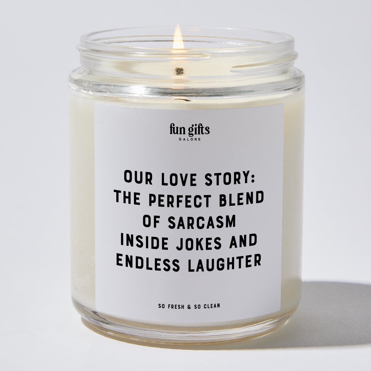 Anniversary Present - Our Love Story: The Perfect Blend of Sarcasm, Inside Jokes, and Endless Laughter. - Candle