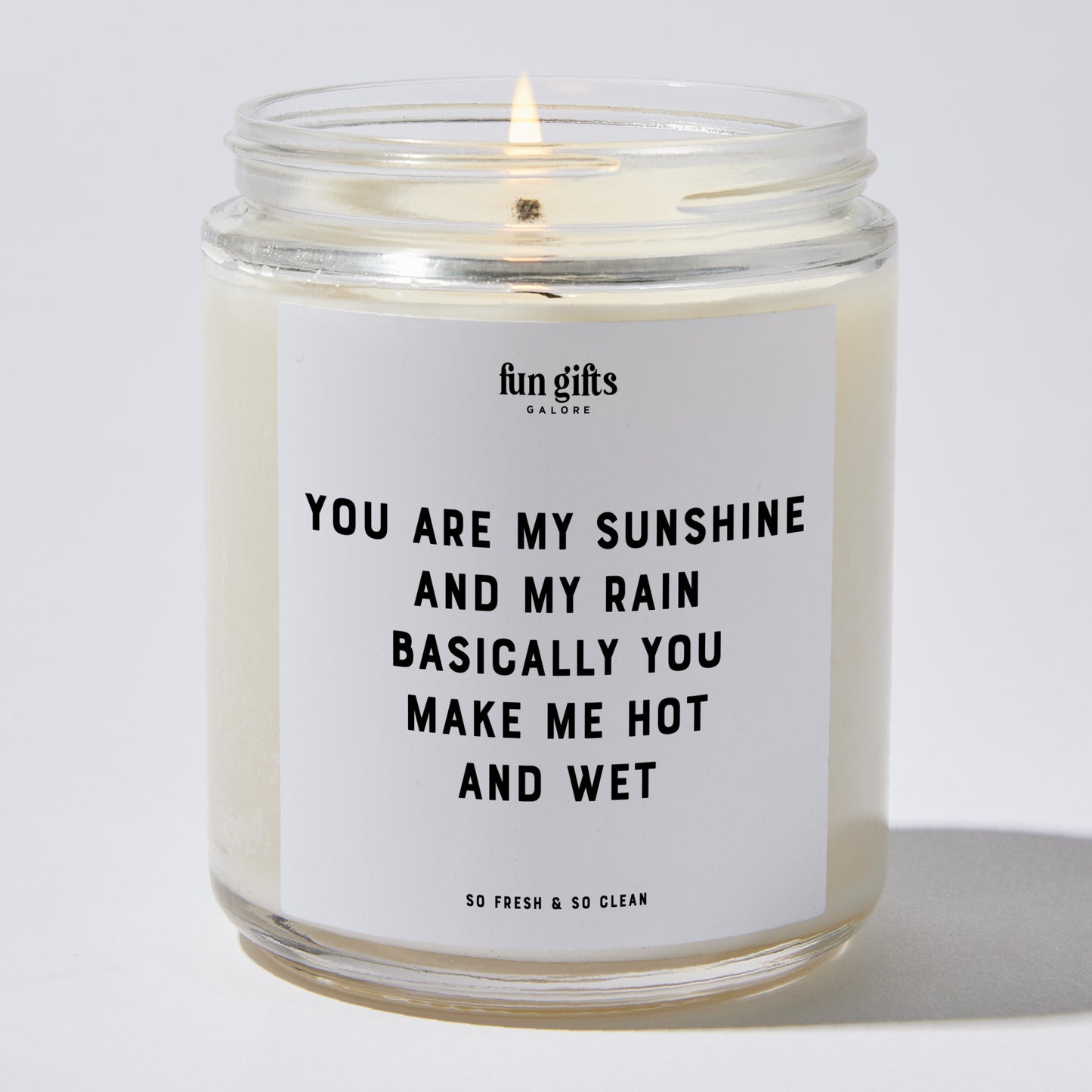 Anniversary Present - You Are My Sunshine and My Rain. Basically, You Make Me Hot and Wet - Candle