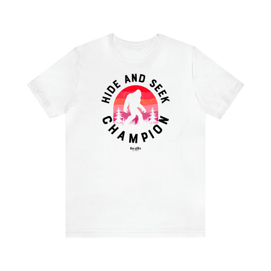 Men's T Shirts Hide and Seek Champion - Fun Gifts Galore