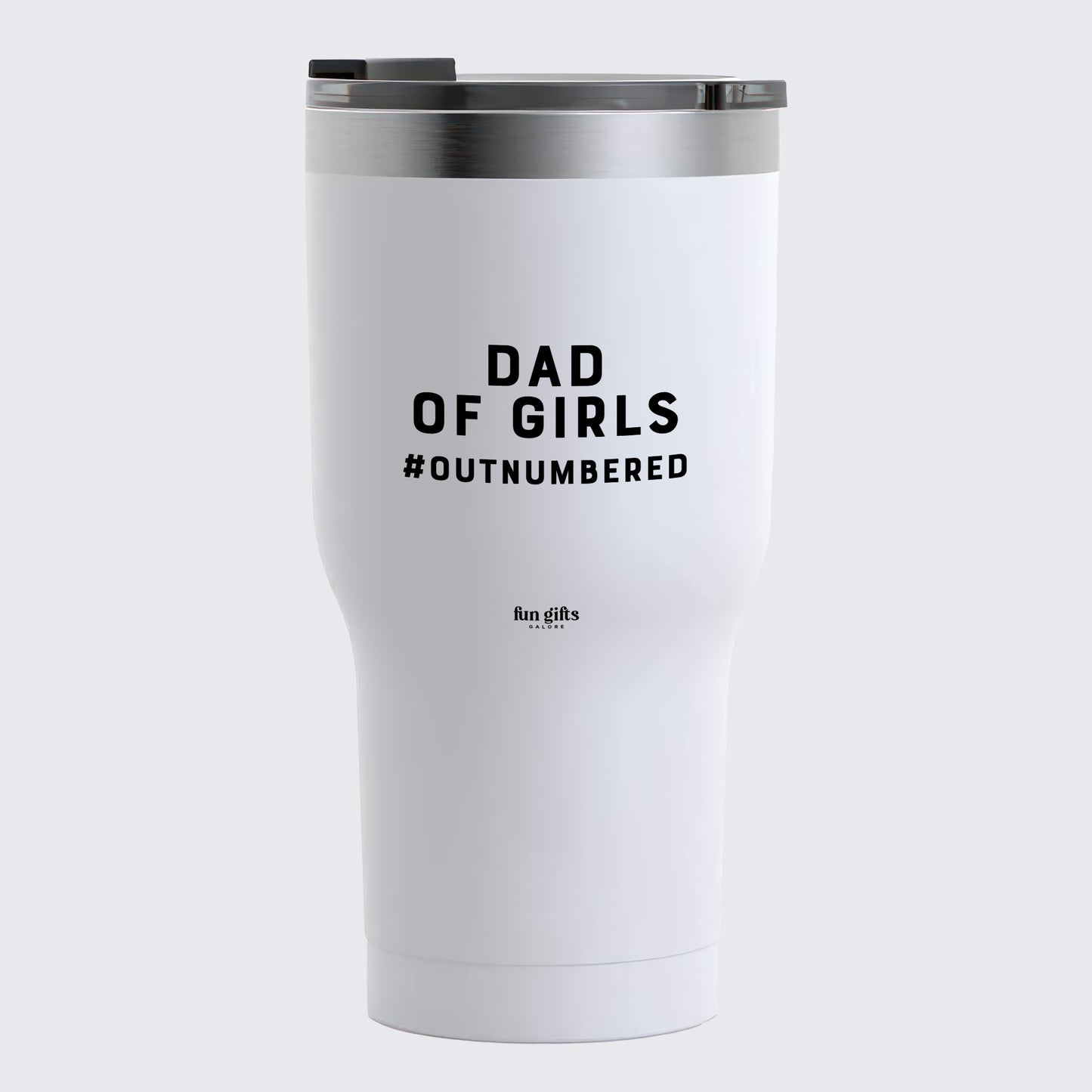 Travel Coffee Mug - Dad of Girls #outnumbered - Coffee Tumbler