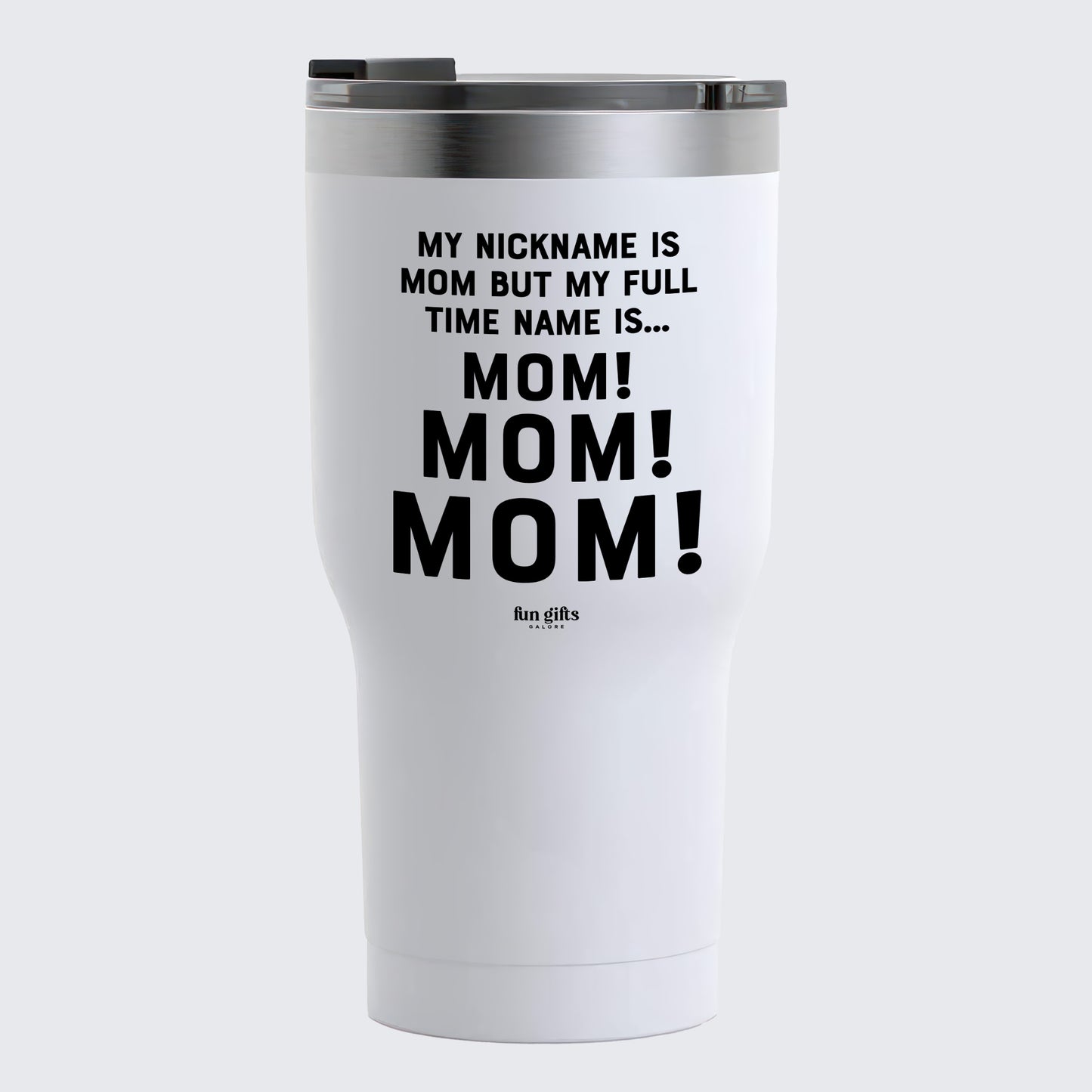 Travel Coffee Mug - My Nickname is Mom (but My Full Time Name is... Mom! Mom! Mom! Mom) - Coffee Tumbler