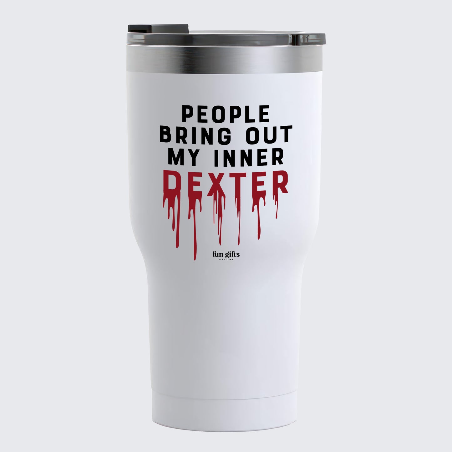 Travel Coffee Mug - People Bring Out My Inner Dexter - Coffee Tumbler