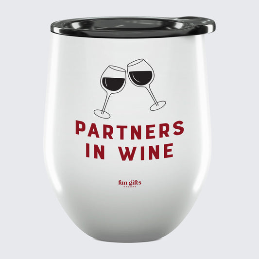 Wine Tumbler Partners in Wine - Unique and Funny Gift Shop