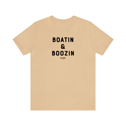 Funny Shirts for Women - Boatin & Boozin - Women's T Shirts