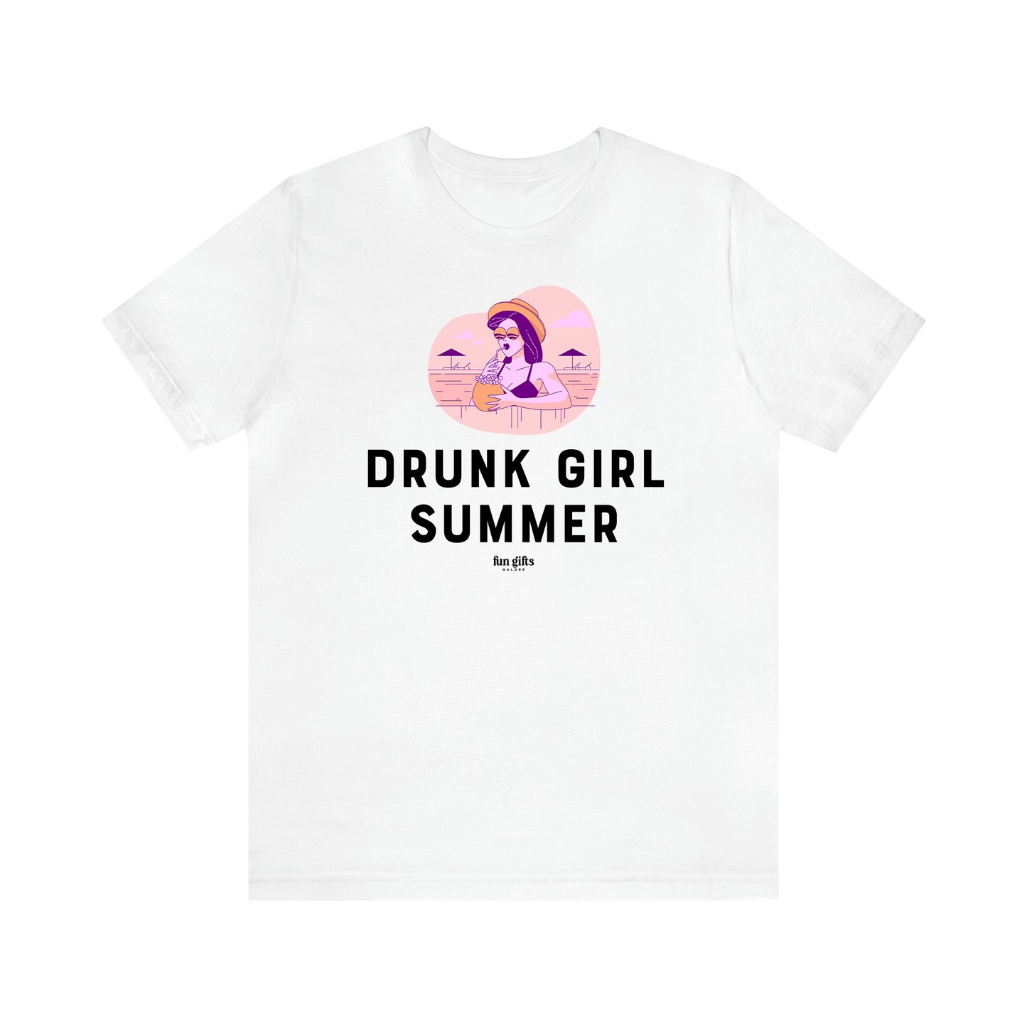 Women's T Shirts Drunk Girl Summer - Fun Gifts Galore